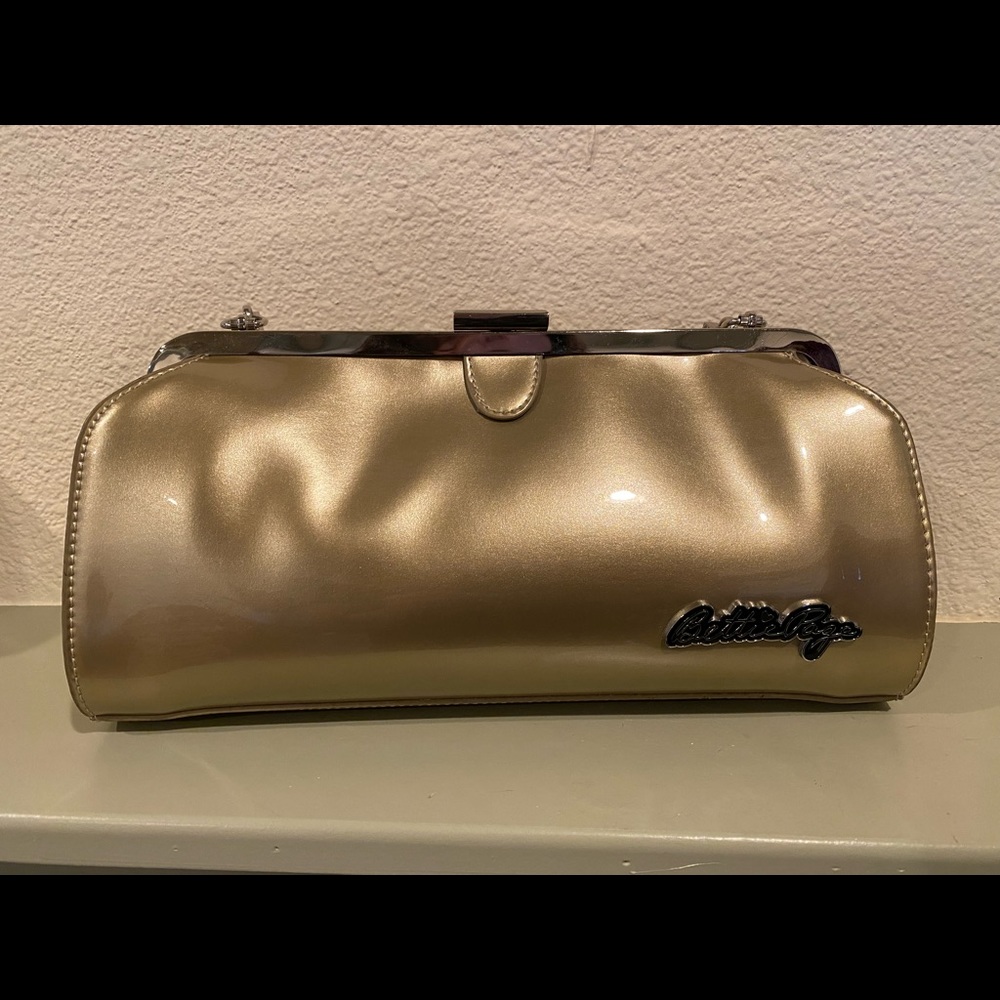 Gold Vinyl Bettie Page handbag